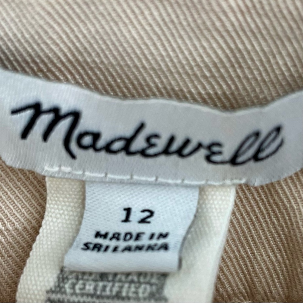 Madewell Harlow Cream Zip Button Pockets Wide Leg Pants - Picture 5 of 13